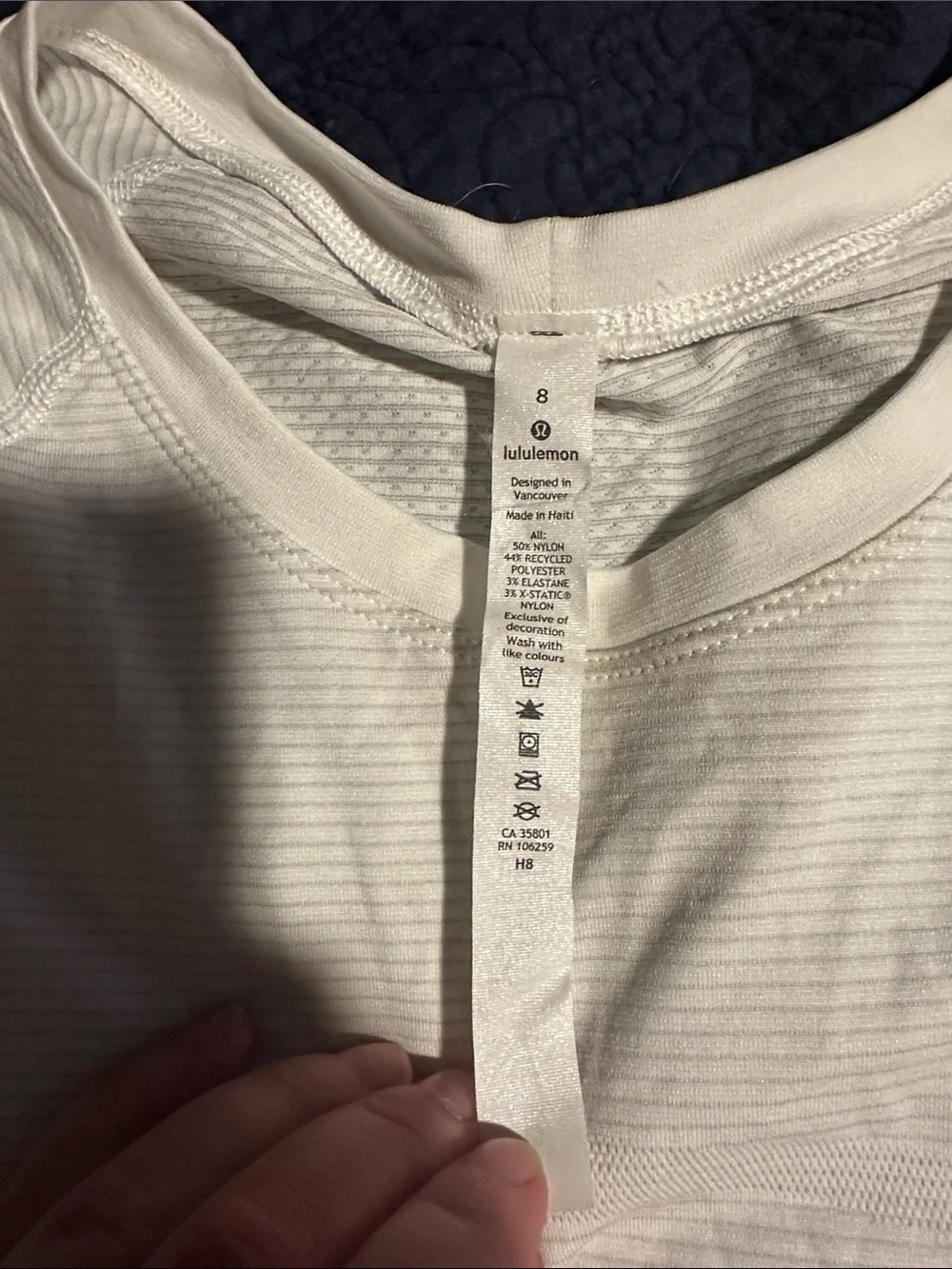 lululemon athletica Long Sleeve Ribbed Top - White